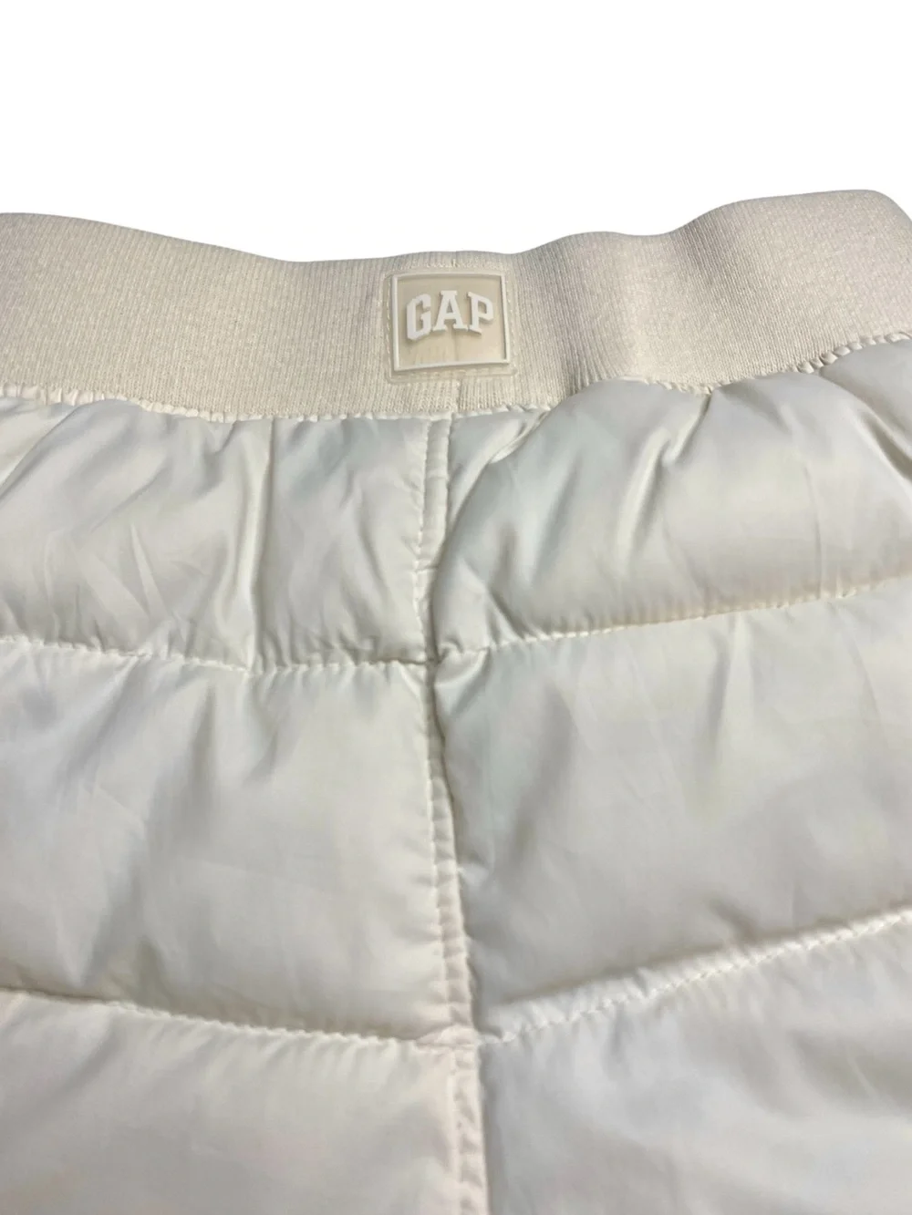 GAP Baby Puffer Pants Ivory Warm Cozy Pull On Unisex 6-12 mo